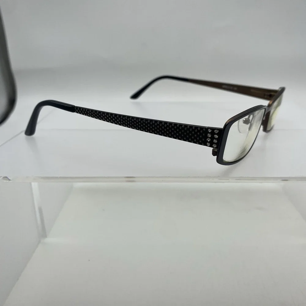 Jill Stuart Eyeglasses FRAMES ONLY JS005-2 50-17-135 Black Brown 216